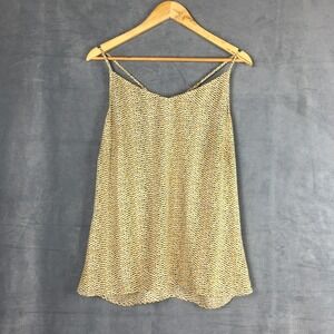 Cabi Tank Top Cami Women's Sz M Yellow Racerback Adjustable straps Beach Summer